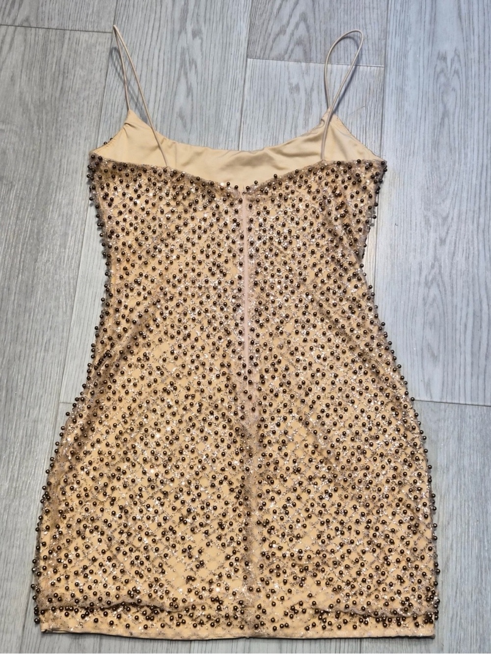 Oh Polly Champagne/Gold Sequin Dress - Picture 5 of 6